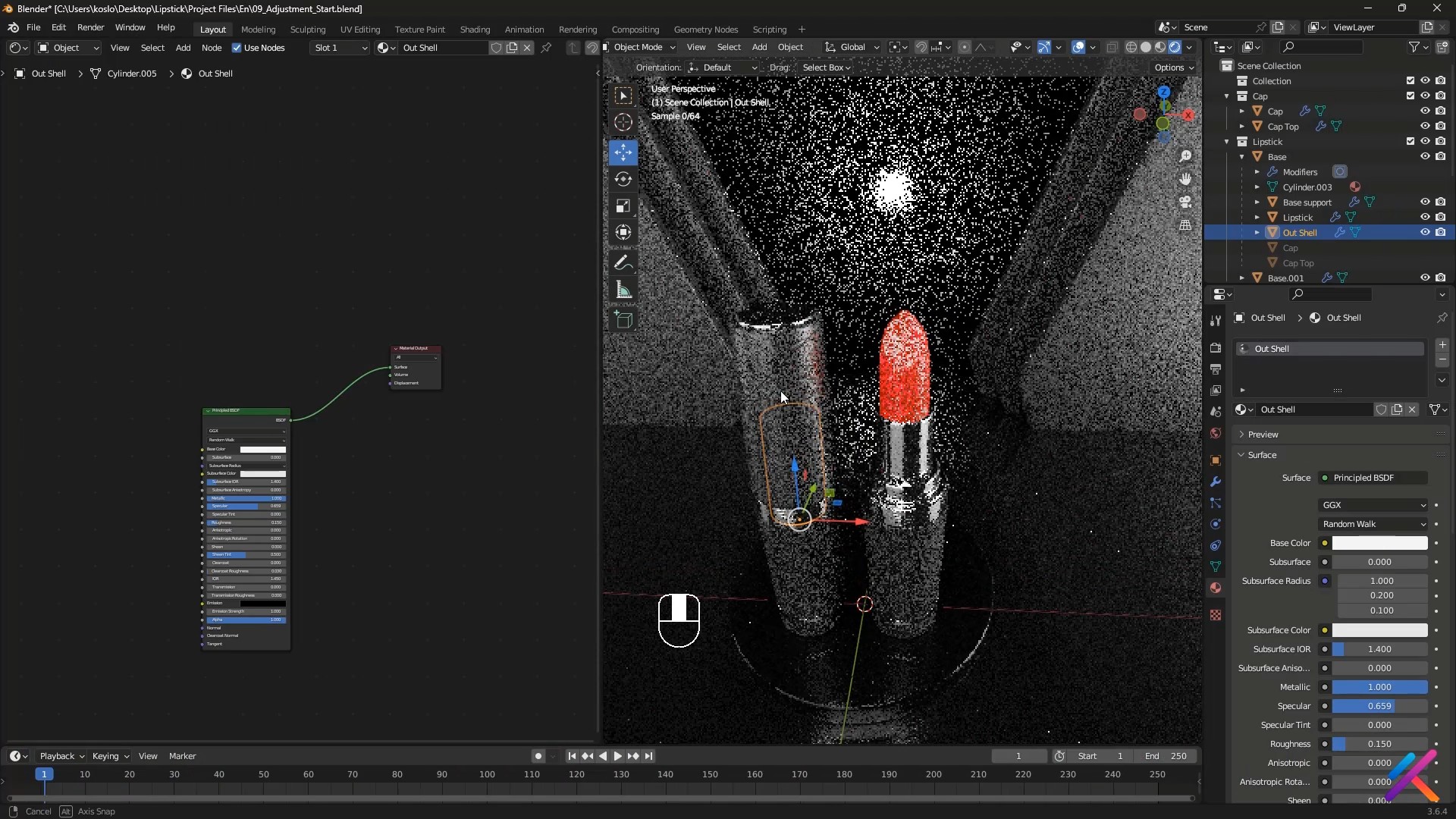 Paramètrage du rendu avec Cycles dans Blender 3D